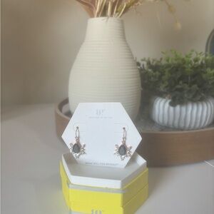 Elegant Black and Gold Earrings